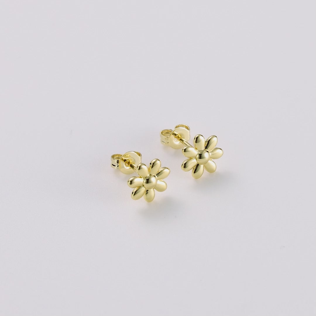 Gold Plated Daisy Earrings