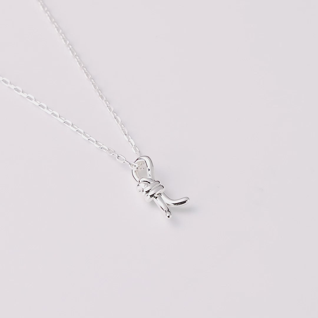 Silver Plated Knot Necklace