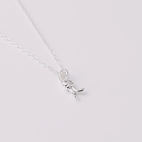 Silver Plated Knot Necklace