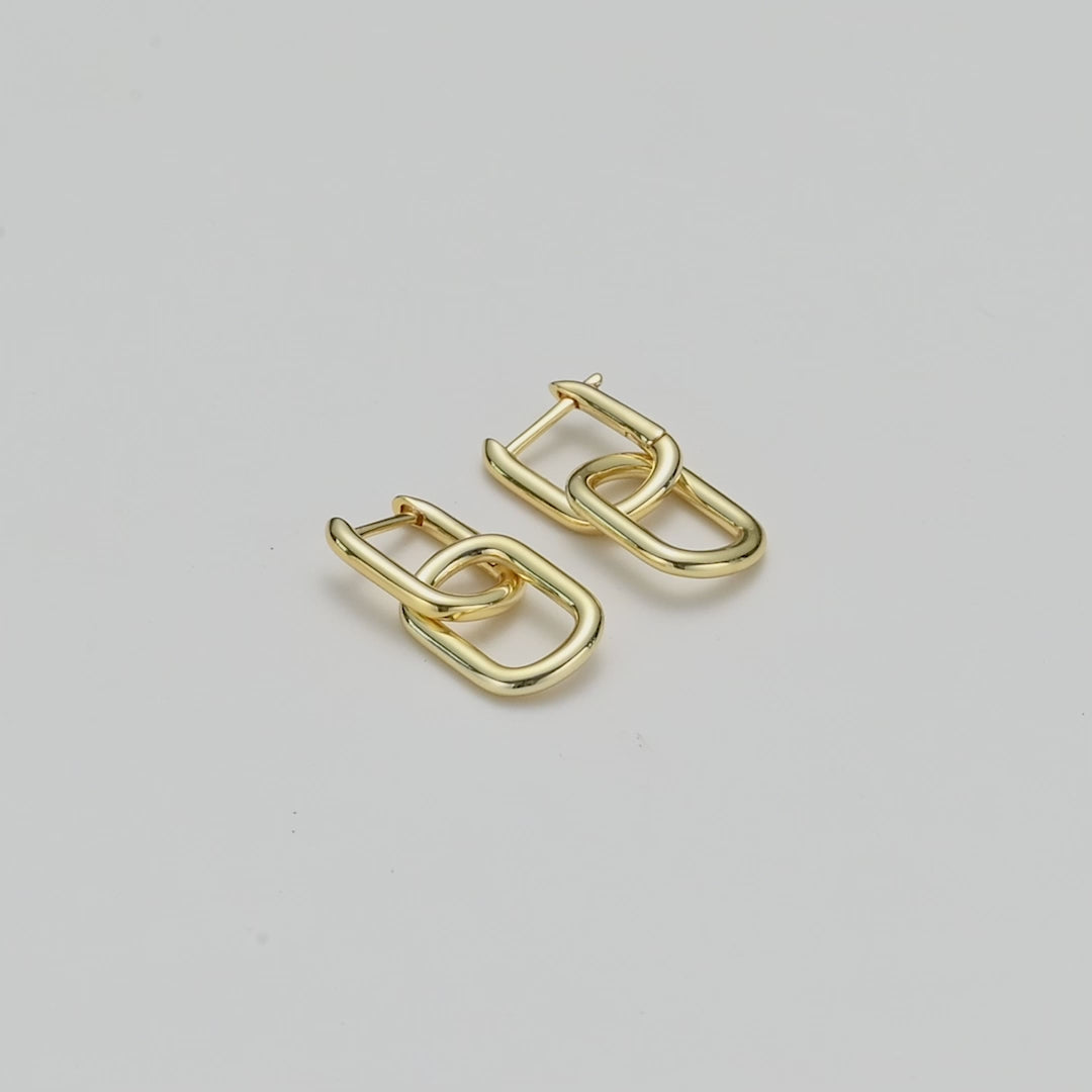 Gold Plated Paperclip Earrings Video