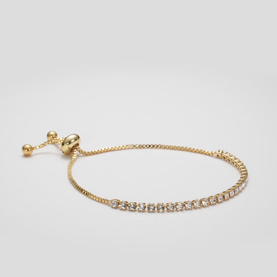 Solitaire Friendship Bracelet Created with Zircondia® Crystals Video