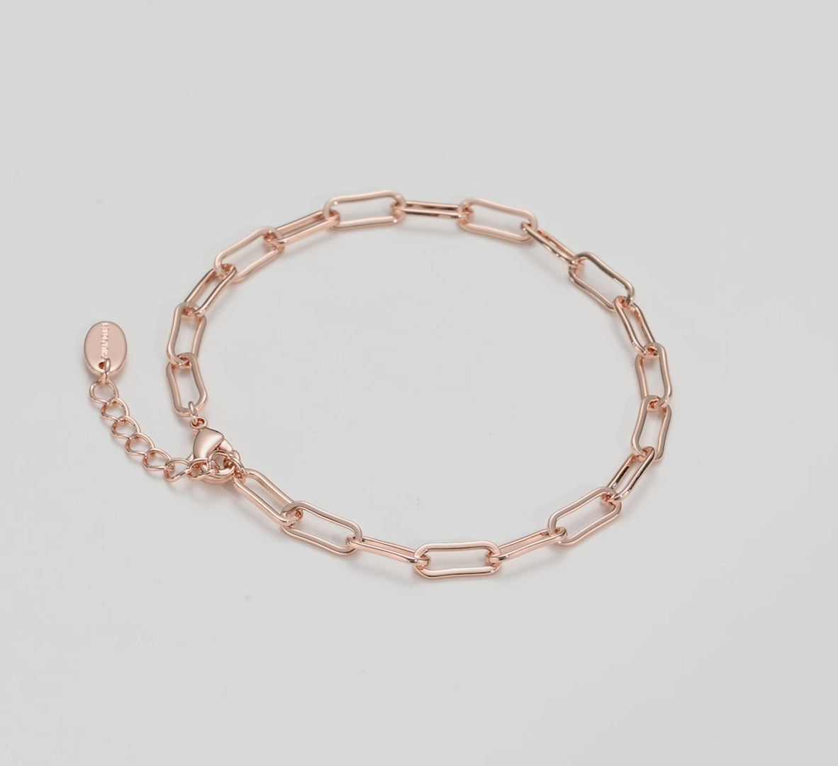 Rose Gold Plated Paperclip Bracelet Video