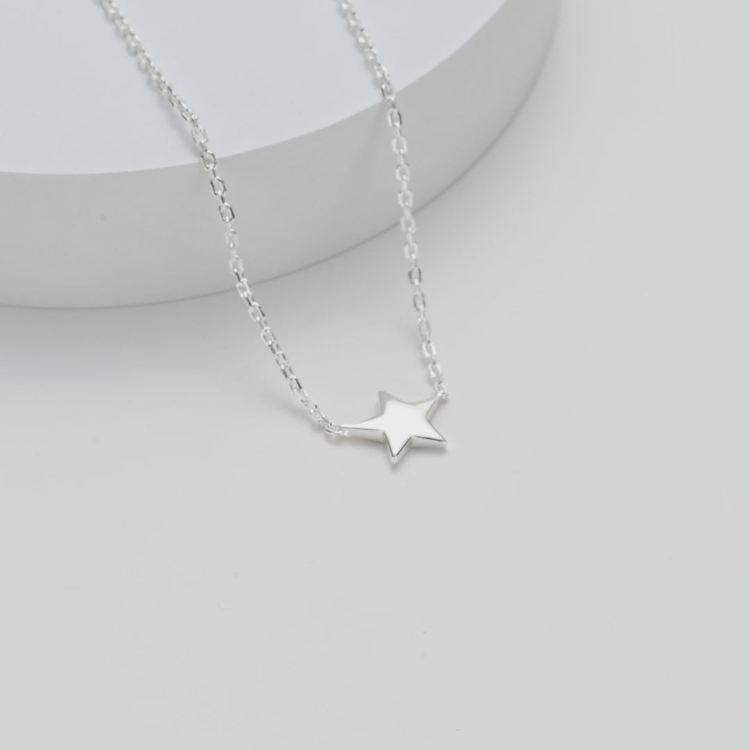 Sterling Silver Star Necklace Video