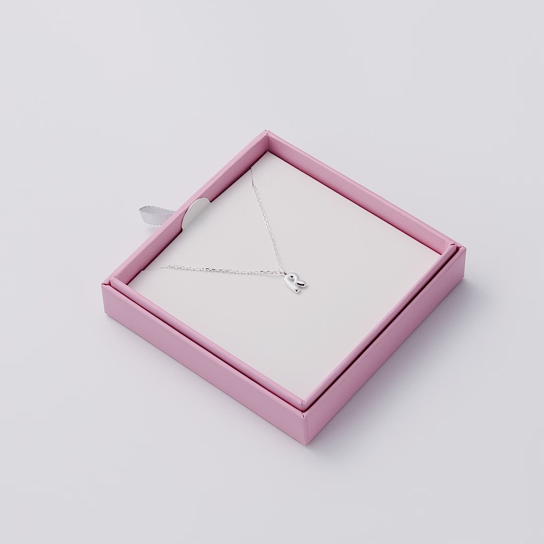 Kid's Sterling Silver Letter R Initial Necklace