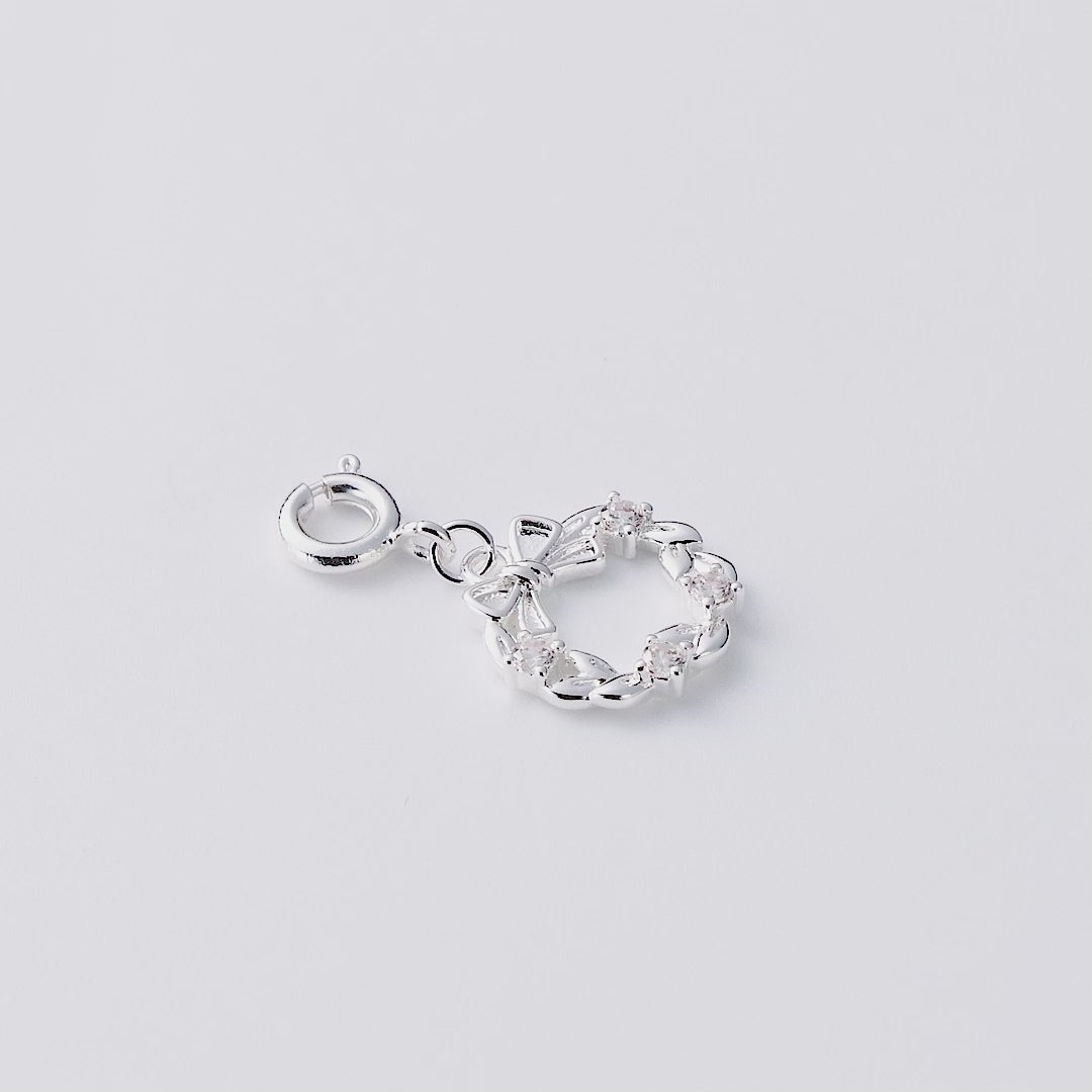 Clip On Christmas Charms Created with Zircondia® Crystals