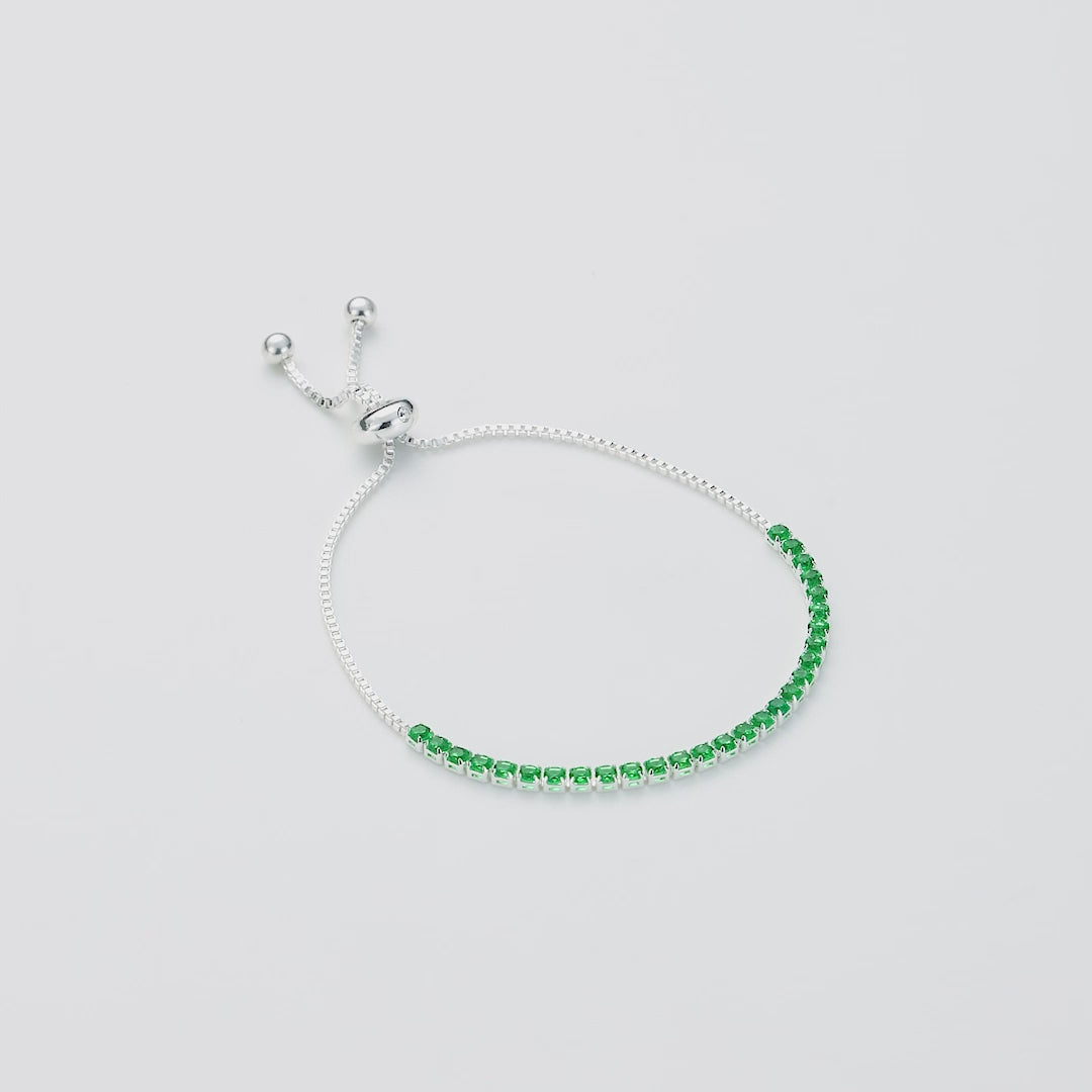 May Birthstone Friendship Bracelet with Emerald Zircondia® Crystals