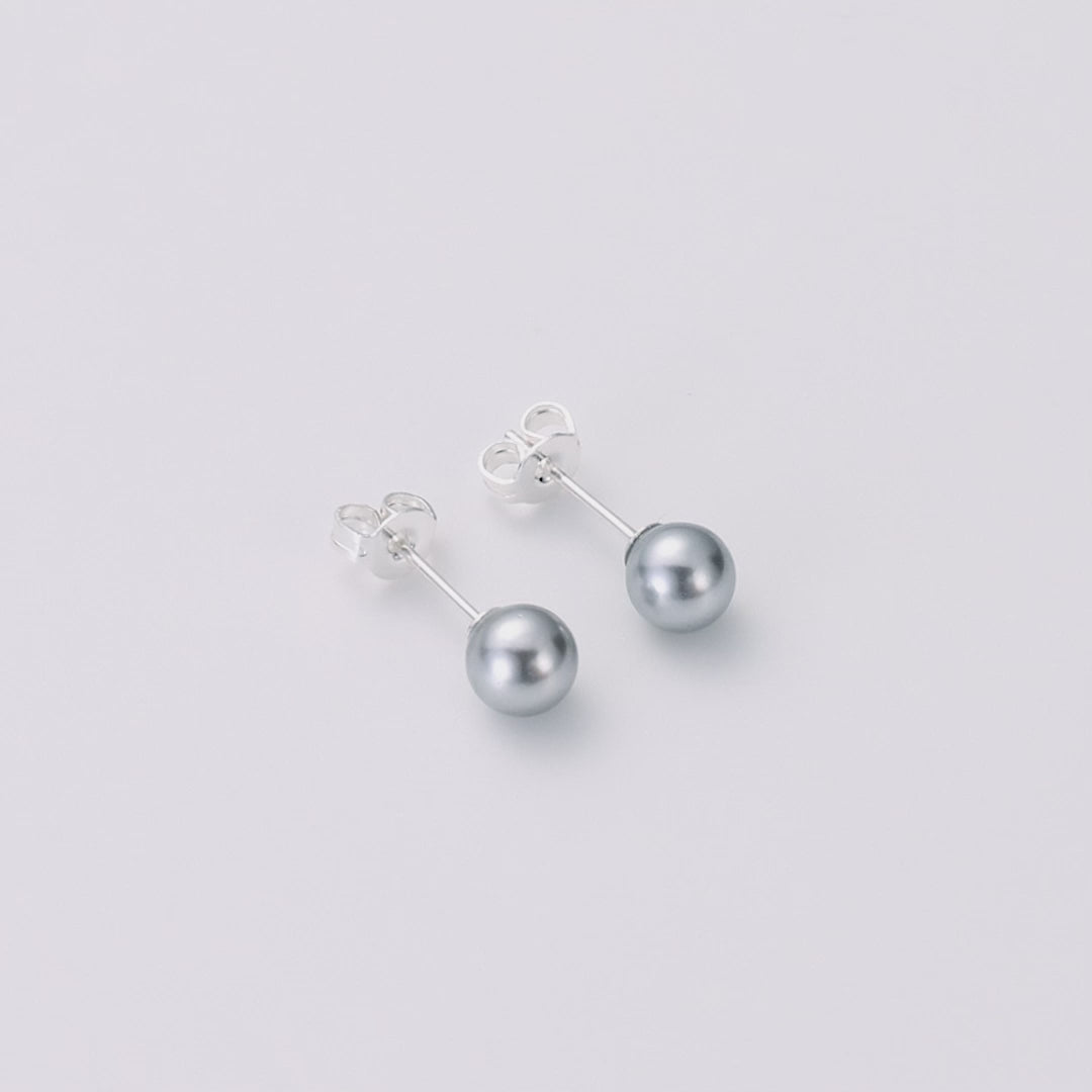 Grey Shell Pearl Earrings