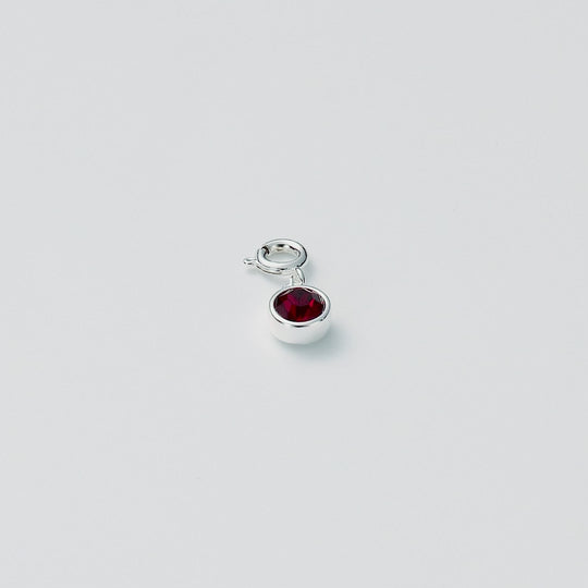 January (Garnet) Birthstone Charm Created with Zircondia® Crystals