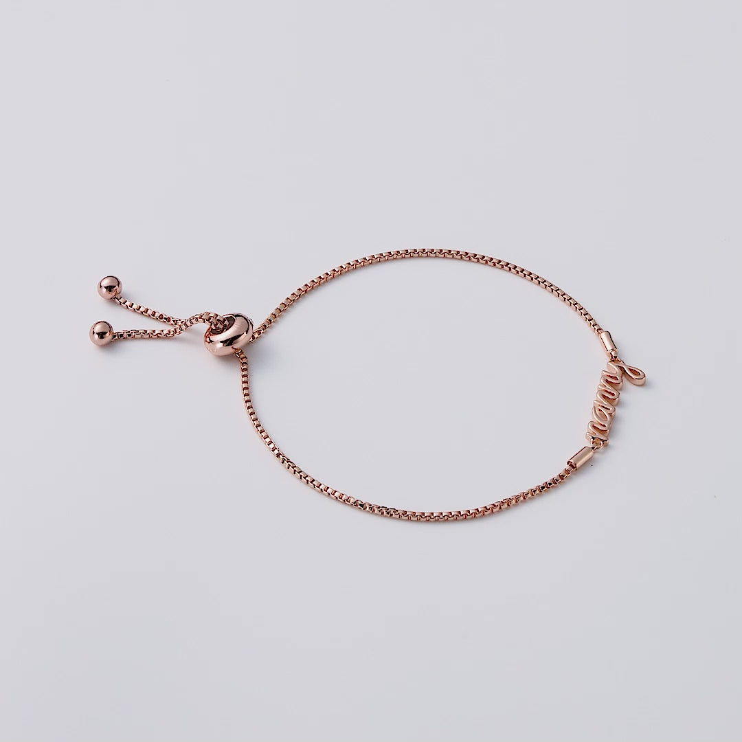 Rose Gold Plated Nanny Bracelet Created with Zircondia® Crystals