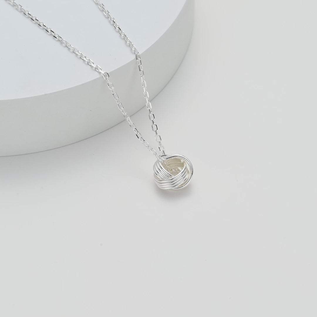 Sterling Silver Knot Necklace Video