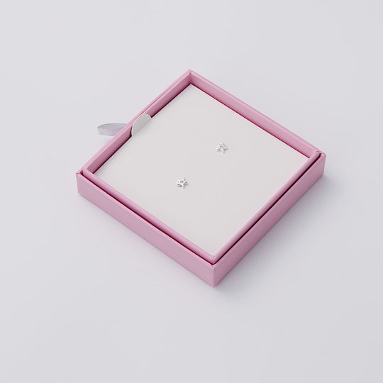 Kids Sterling Silver Star Earrings Created with Zircondia® Crystals