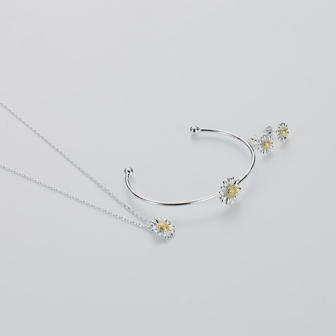 3pc Daisy Cuff Bangle Set