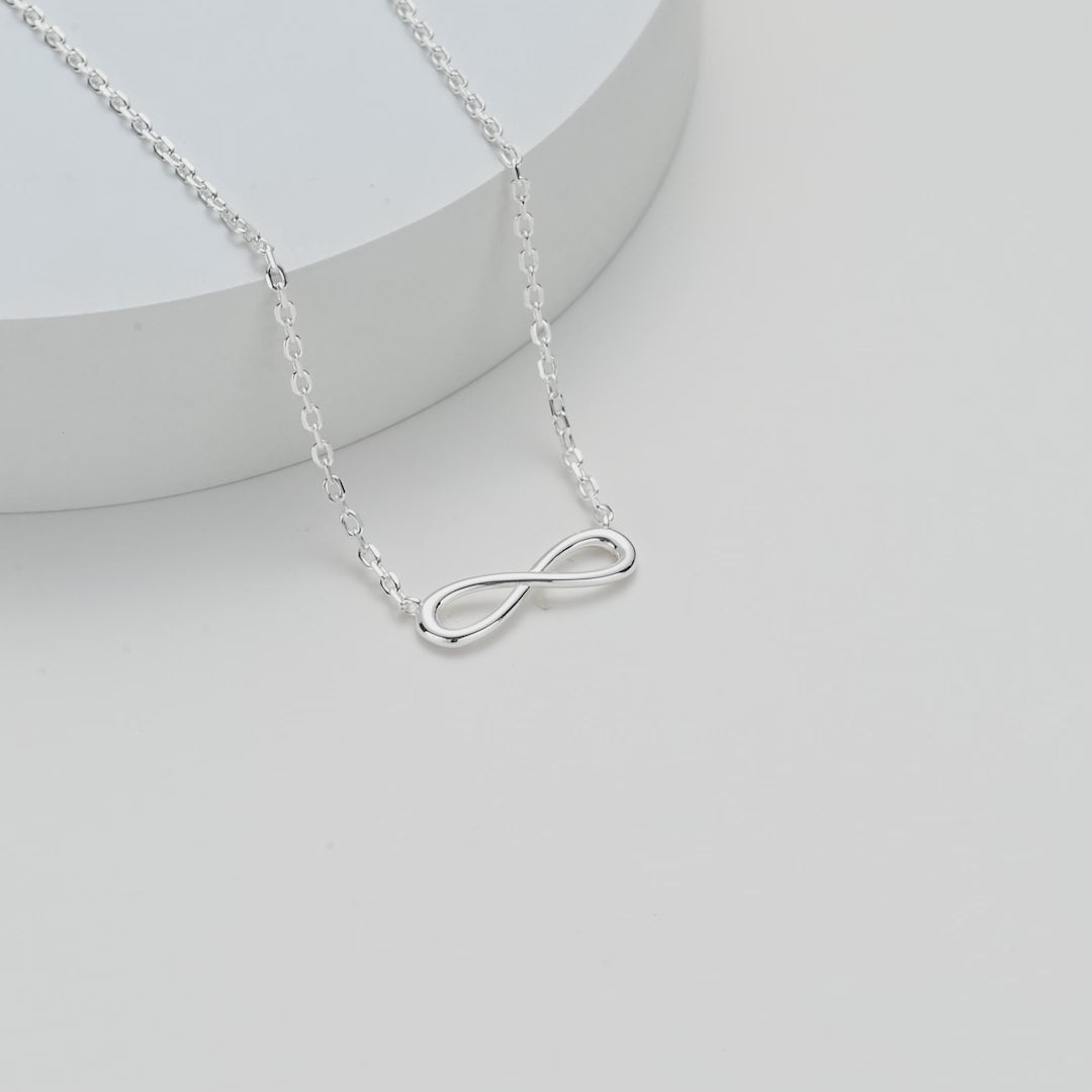 Sterling Silver Infinity Necklace Video