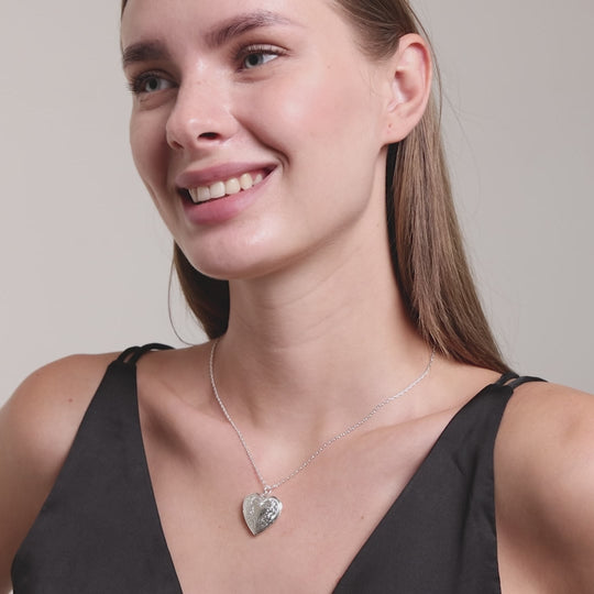 Silver Plated Heart Locket Video