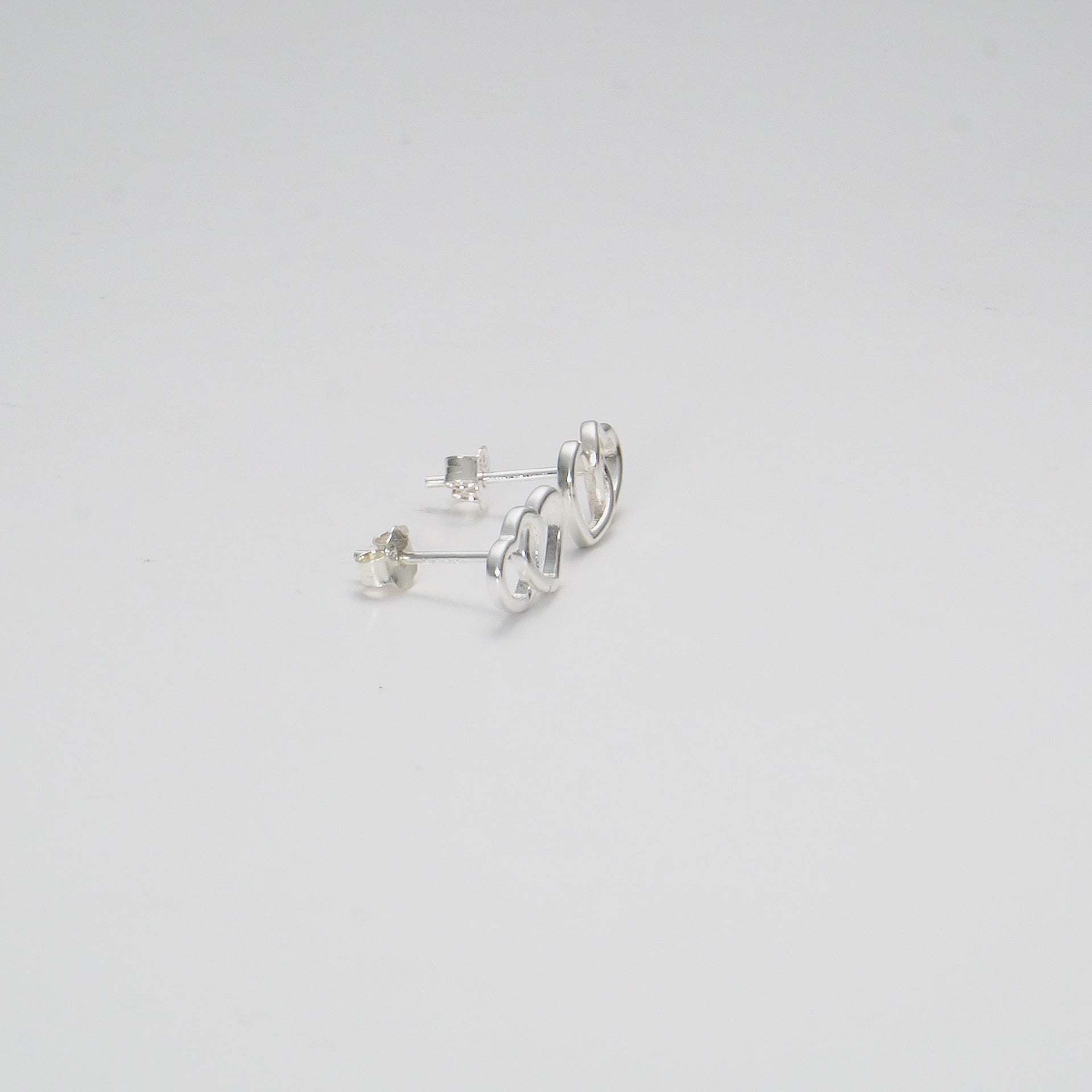 Sterling Silver Heart Link Earrings