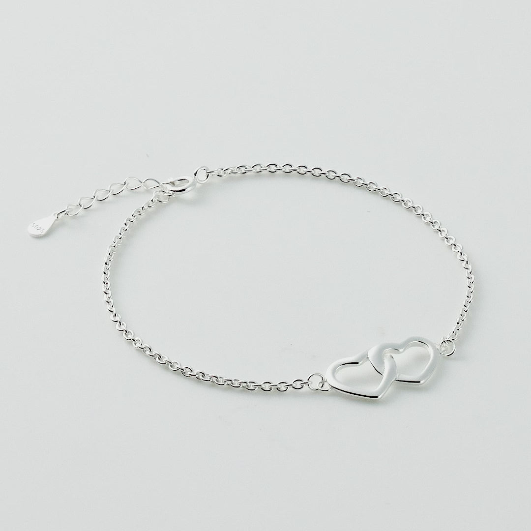 Sterling Silver I Couldn't Say I Do Without You Heart Link Bracelet Video