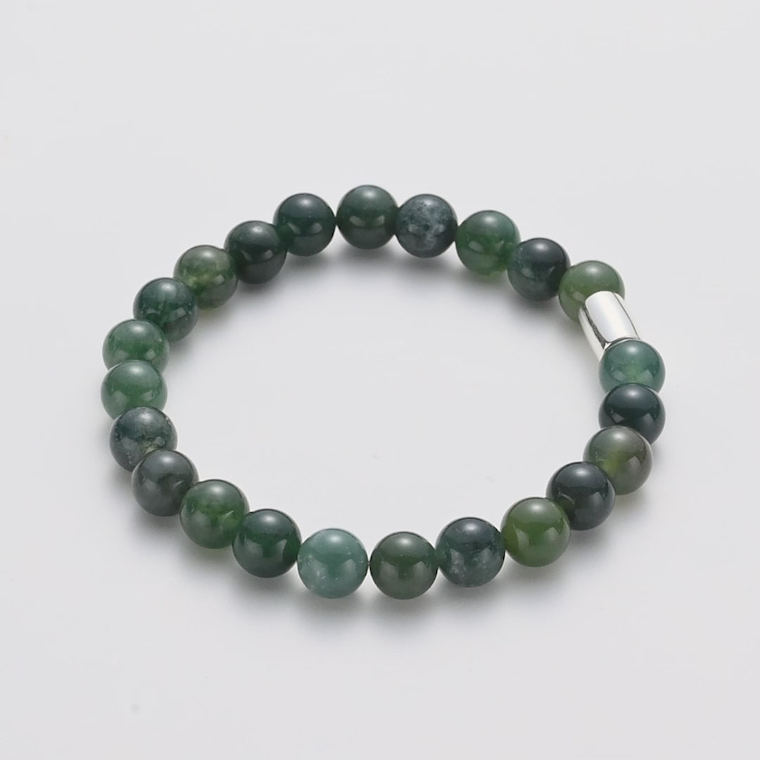 Men's Aquatic Agate Stretch Bracelet Video