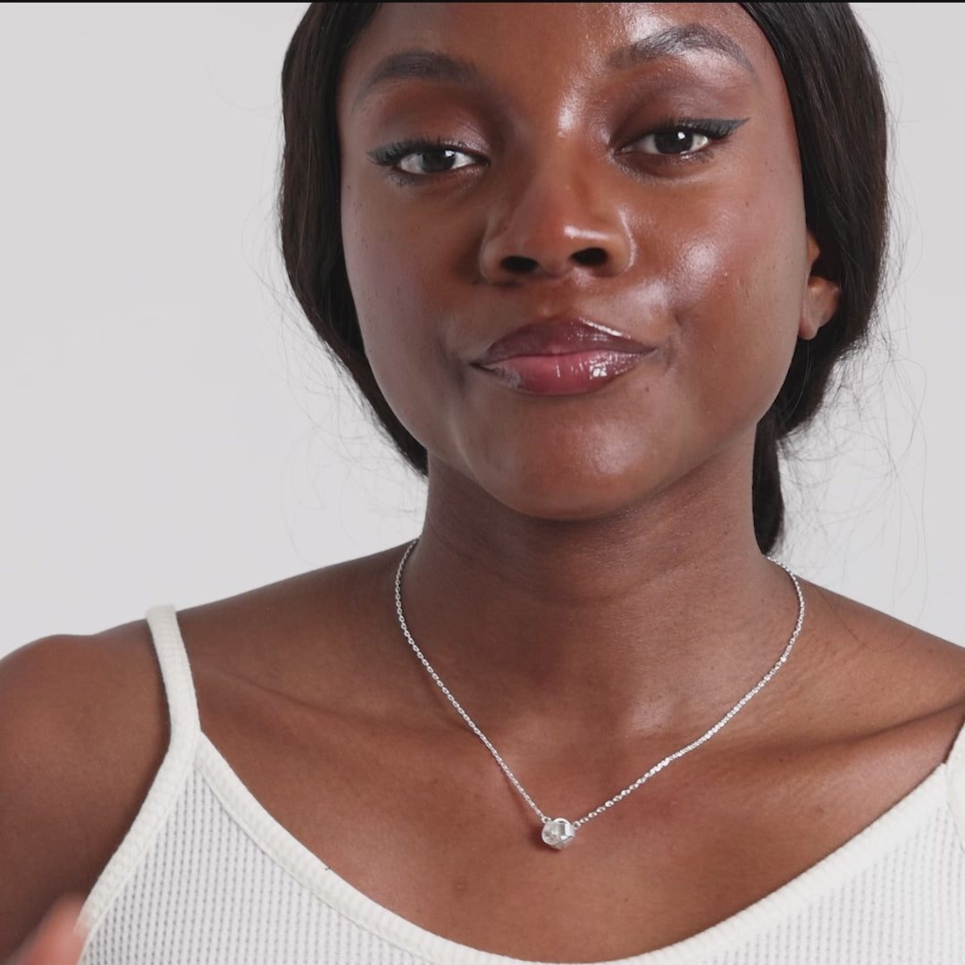 Silver Plated Love Knot Necklace Video