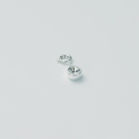 April (Diamond) Birthstone Charm Created with Zircondia® Crystals