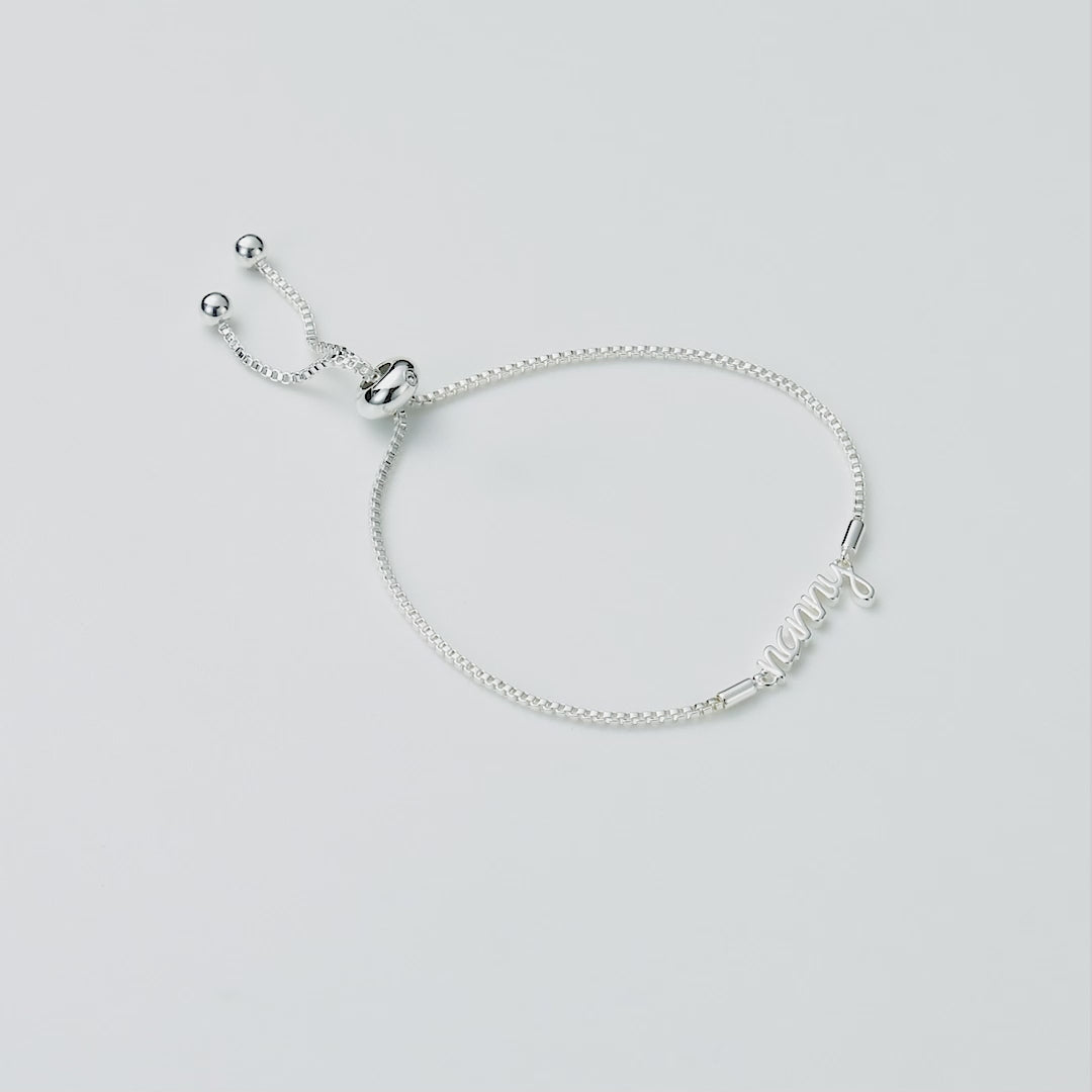 Silver Plated Nanny Bracelet Created with Zircondia® Crystals