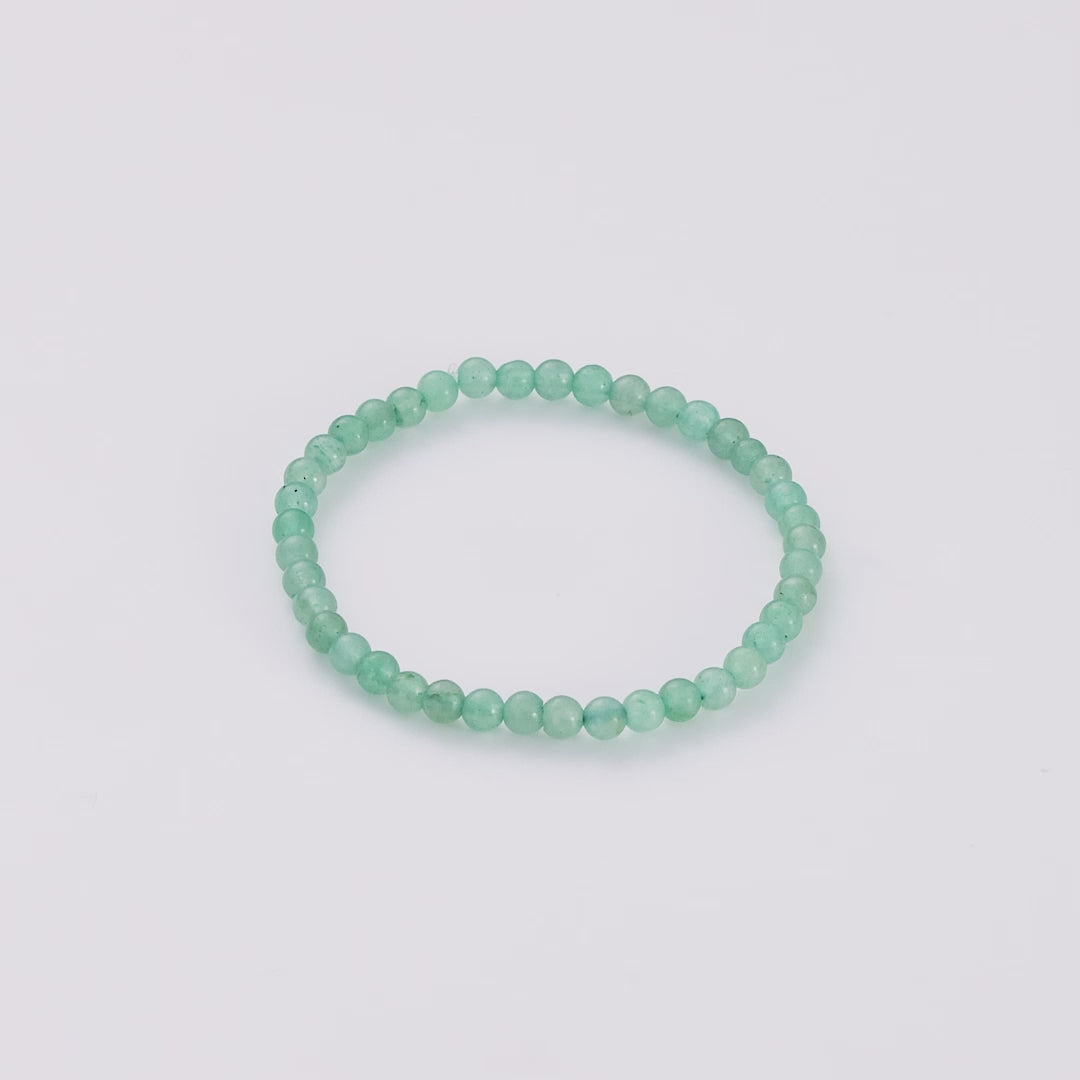 Green Aventurine Mini Beaded Gemstone Stretch Bracelet