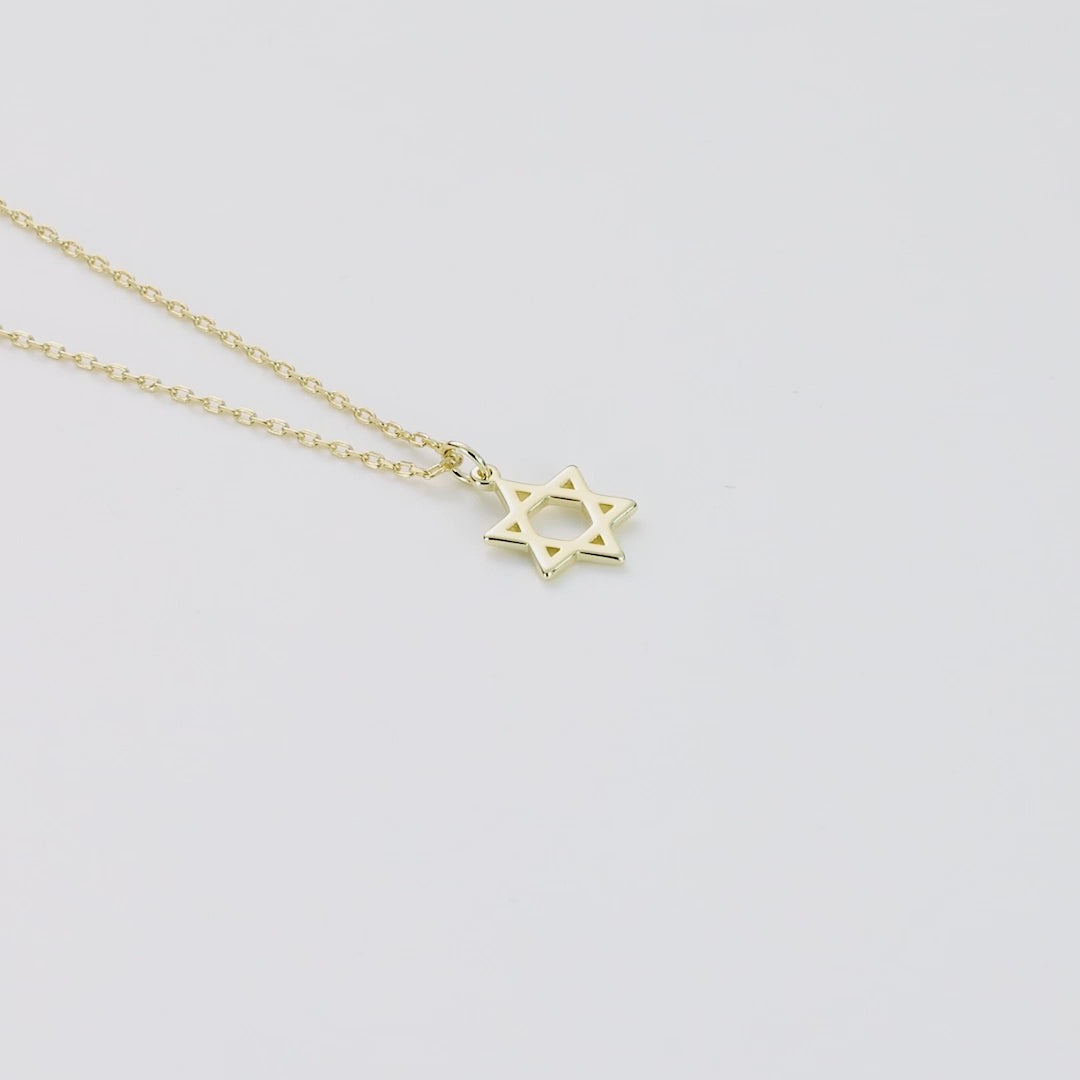 Gold Plated Star of David Necklace