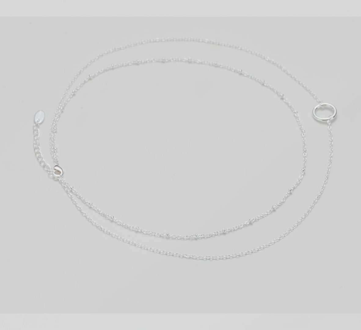 Silver Plated Double Layered Circle Necklace Video