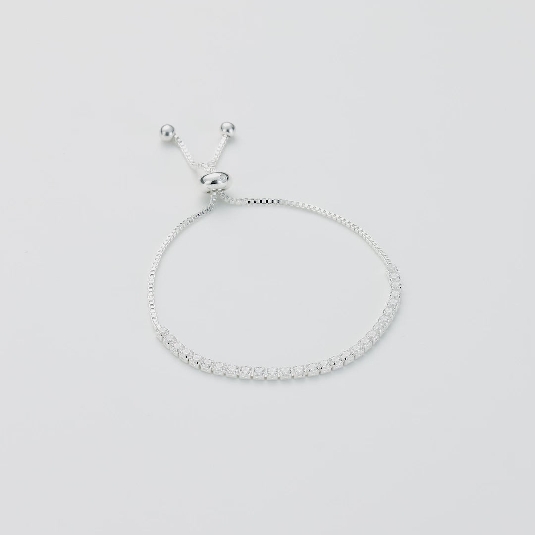 April Birthstone Friendship Bracelet with Diamond Zircondia® Crystals