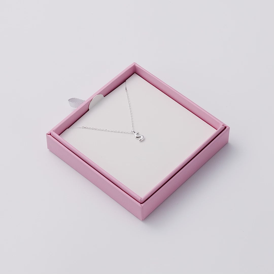 Kid's Sterling Silver Letter S Initial Necklace
