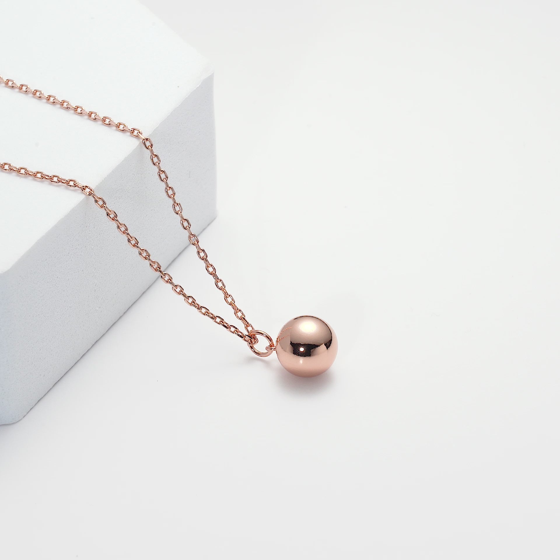 Rose Gold Plated Ball Necklace