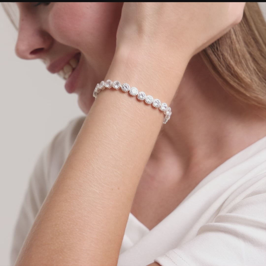 Solitaire Crystal Friendship Bracelet with Zircondia® Crystals Video