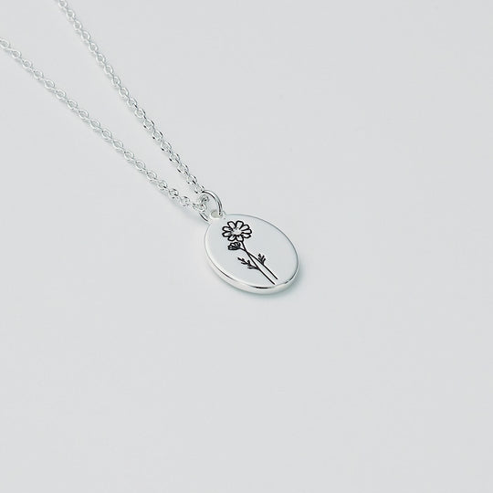 October Birth Flower Cosmos Necklace