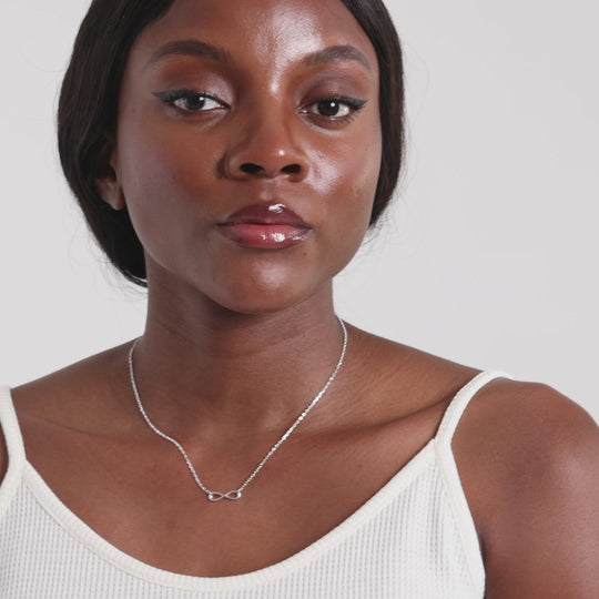 Sterling Silver Infinity Necklace Video