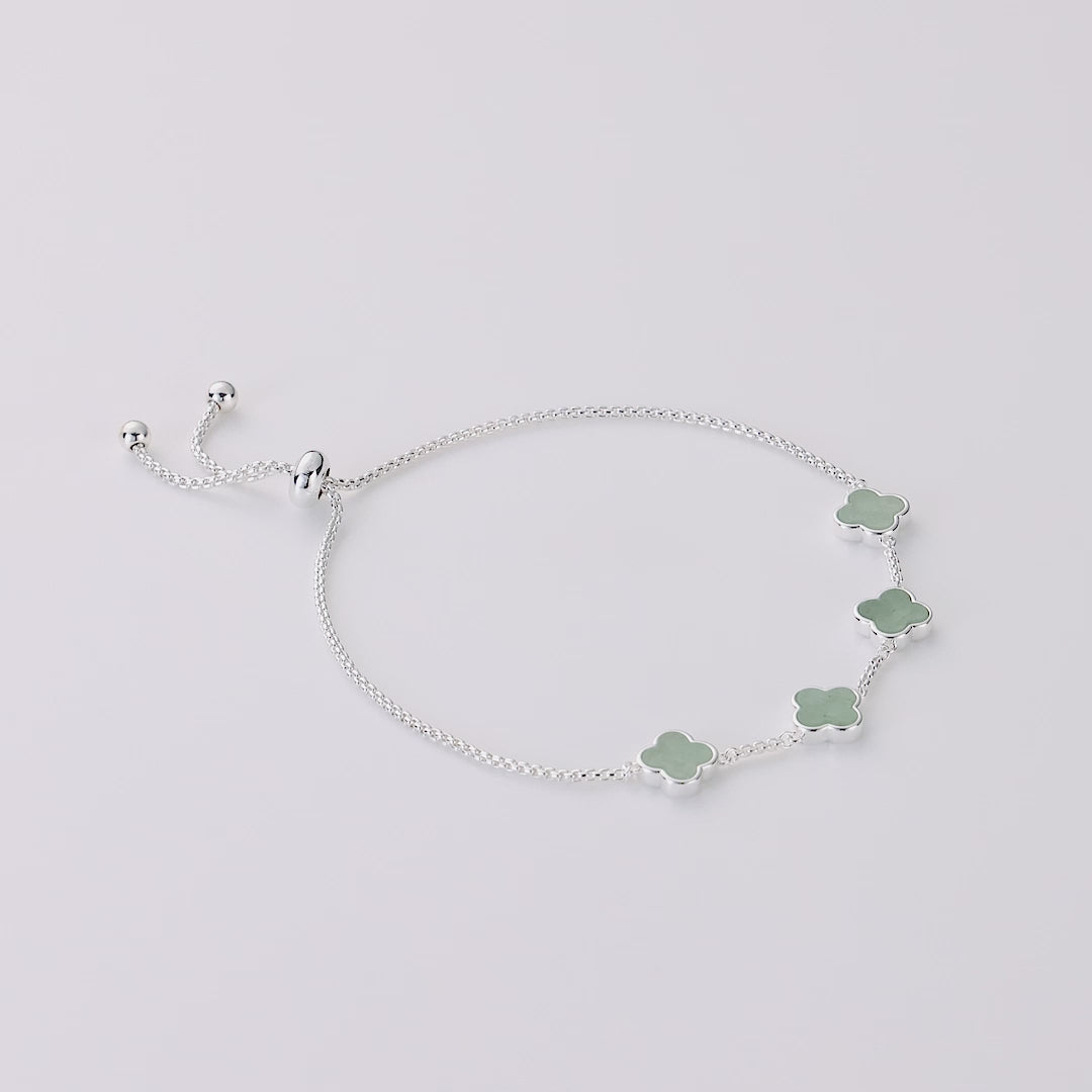 Green Aventurine Multi Clover Friendship Bracelet