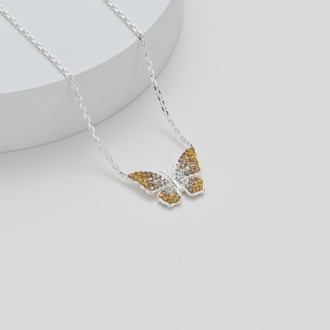 Butterfly Necklace with Zircondia® Crystals