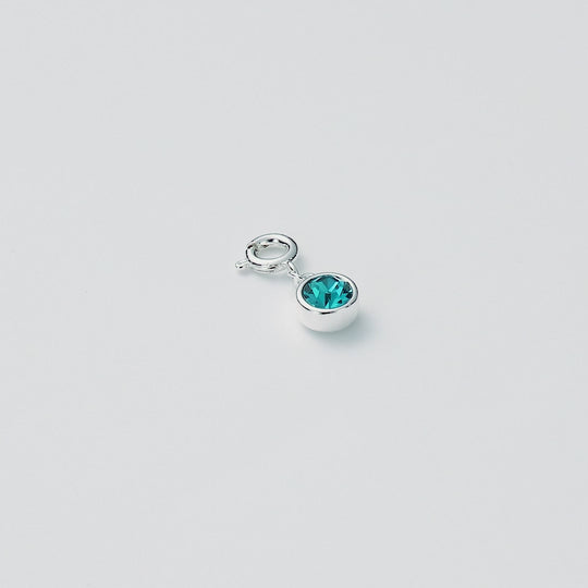 December (Blue Topaz) Birthstone Charm Created with Zircondia® Crystals