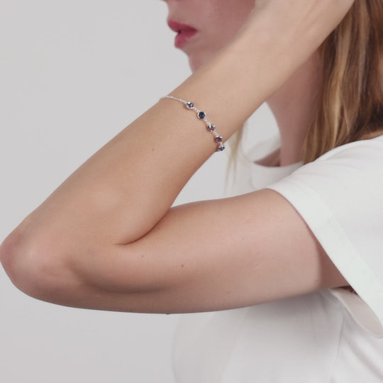 Light Purple Crystal Chain Bracelet Created with Zircondia® Crystals