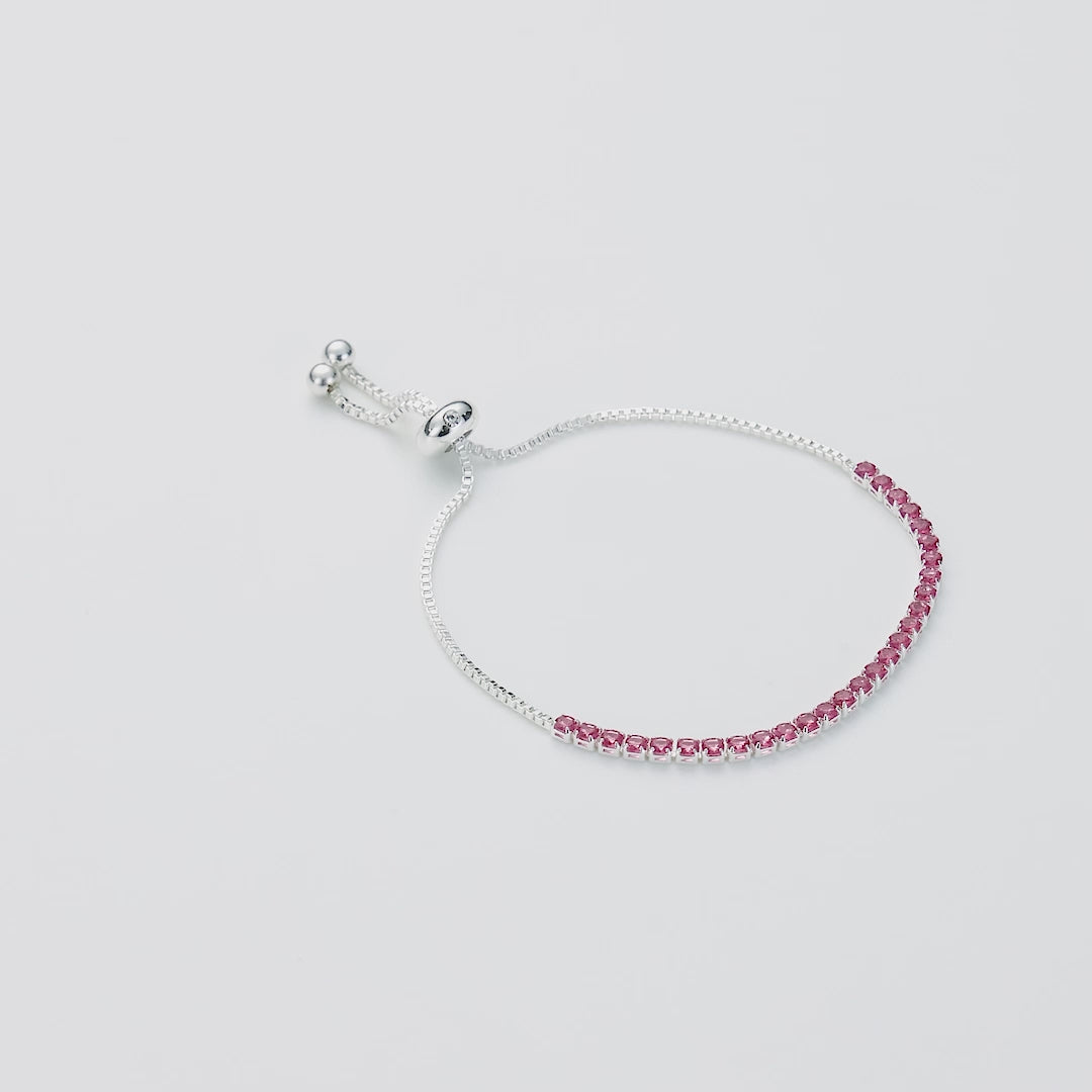 Pink Tennis Friendship Bracelet Created with Zircondia® Crystals