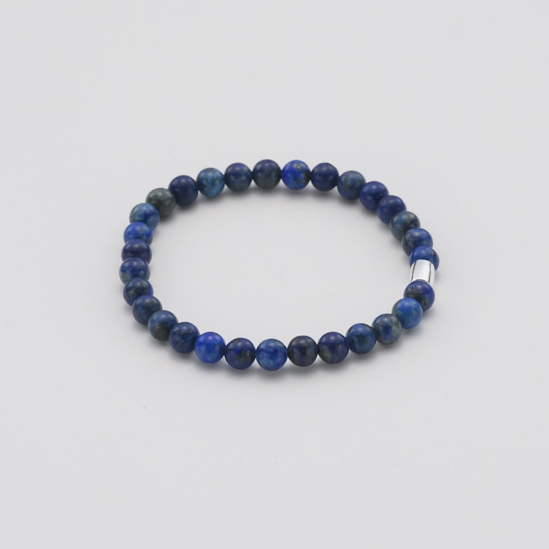 Lapis Lazuli Gemstone Stretch Bracelet Video