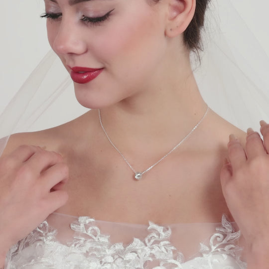 Sterling Silver Bridal Knot Necklace