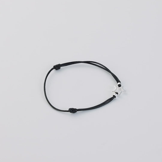 Sterling Silver Corded Star Bracelet