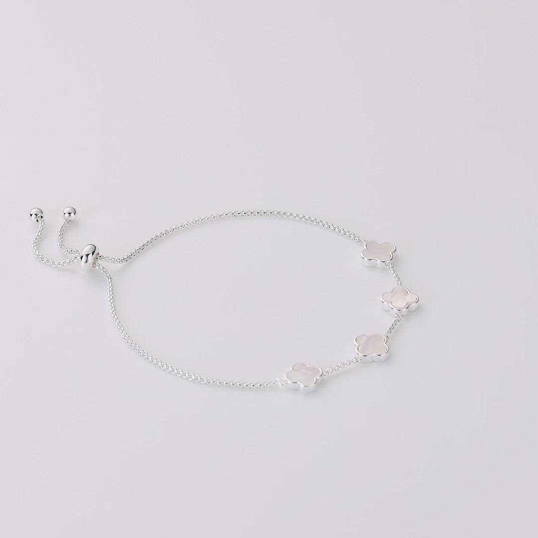 Mother Of Pearl Multi Clover Friendship Bracelet