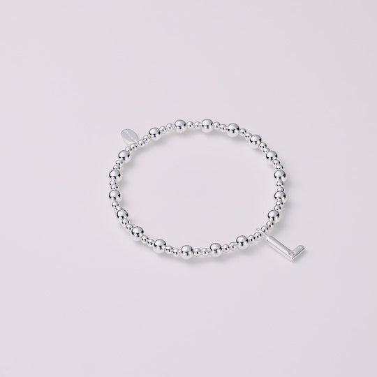 Letter L Initial Stretch Bracelet Created with Zircondia® Crystals