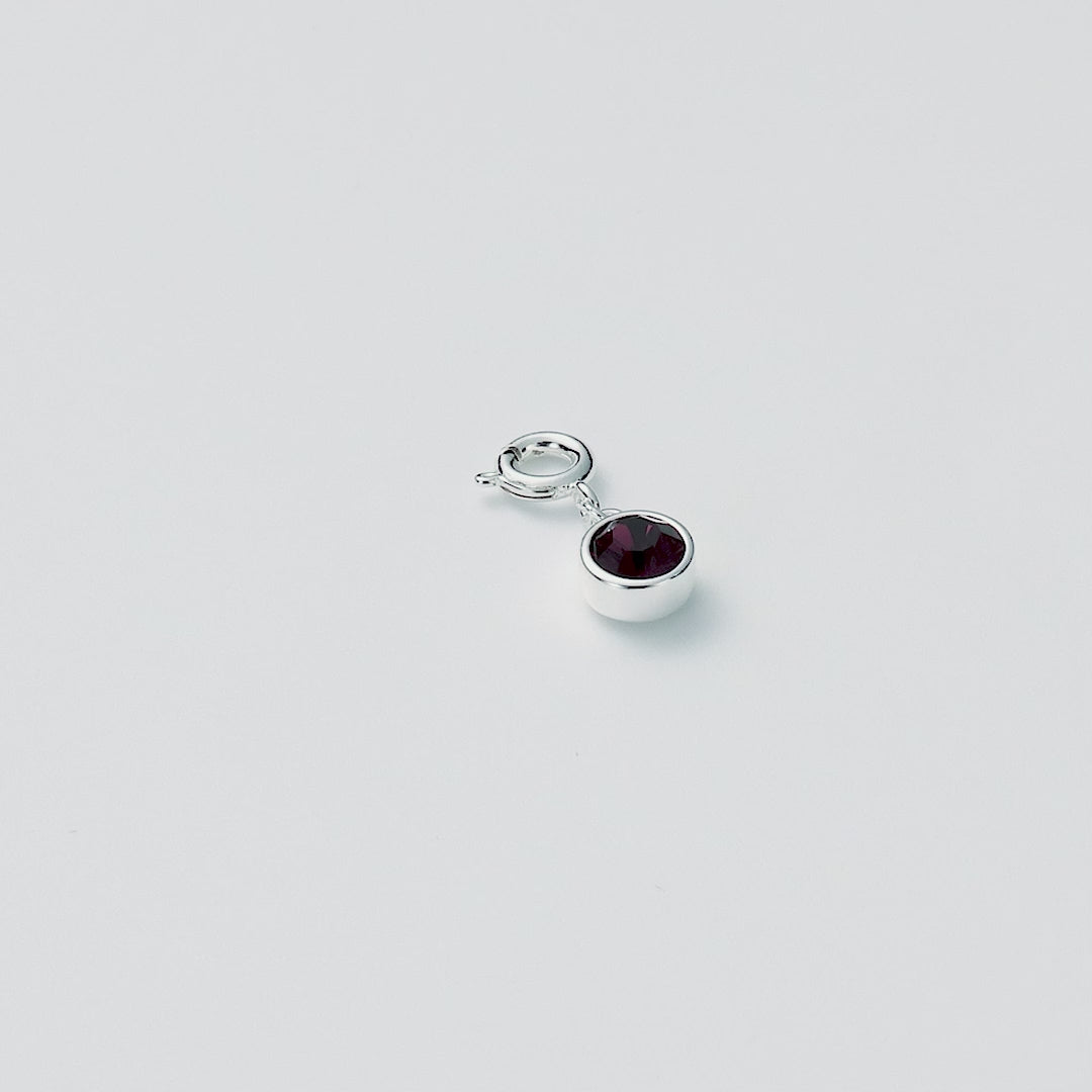 June (Alexandrite) Birthstone Charm Created with Zircondia® Crystals