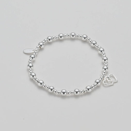 Silver Plated Sister Quote Stretch Bracelet with Gift Box Video