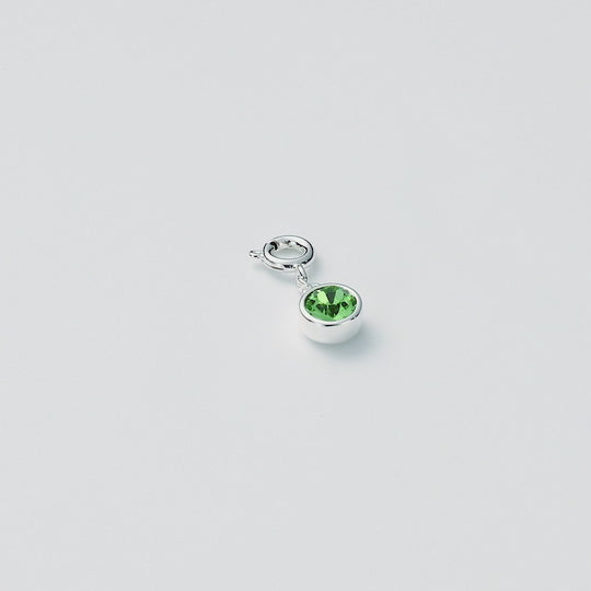 August (Peridot) Birthstone Charm Created with Zircondia® Crystals