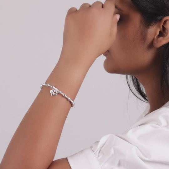 Silver Plated True Friendship Quote Stretch Bracelet with Gift Box