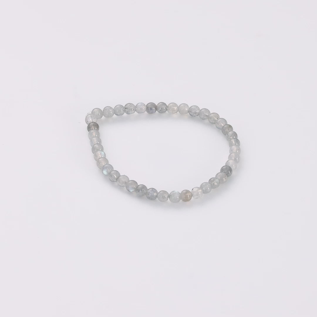 Moonstone Mini Beaded Gemstone Stretch Bracelet