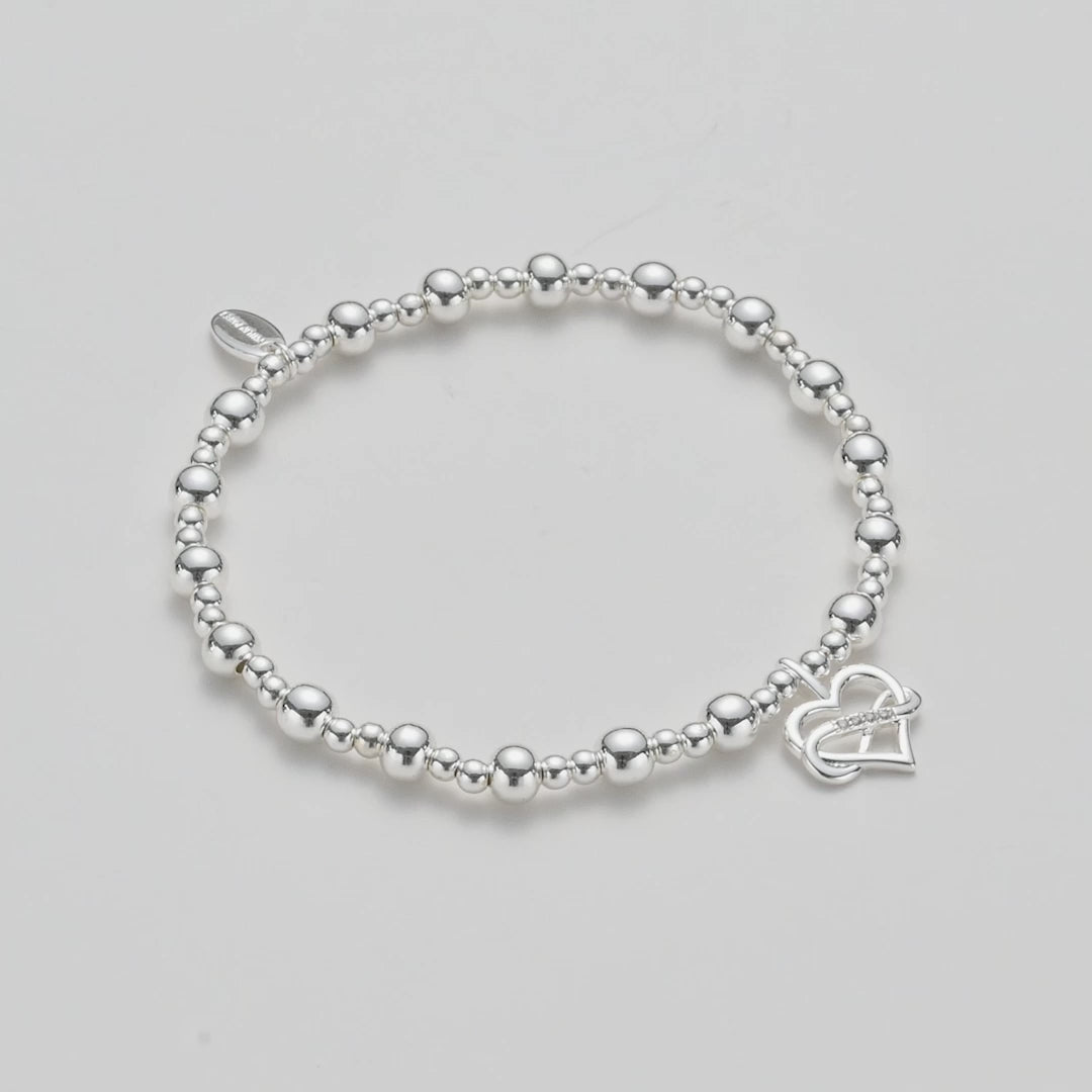 Silver Plated True Friends Quote Stretch Bracelet with Gift Box Video