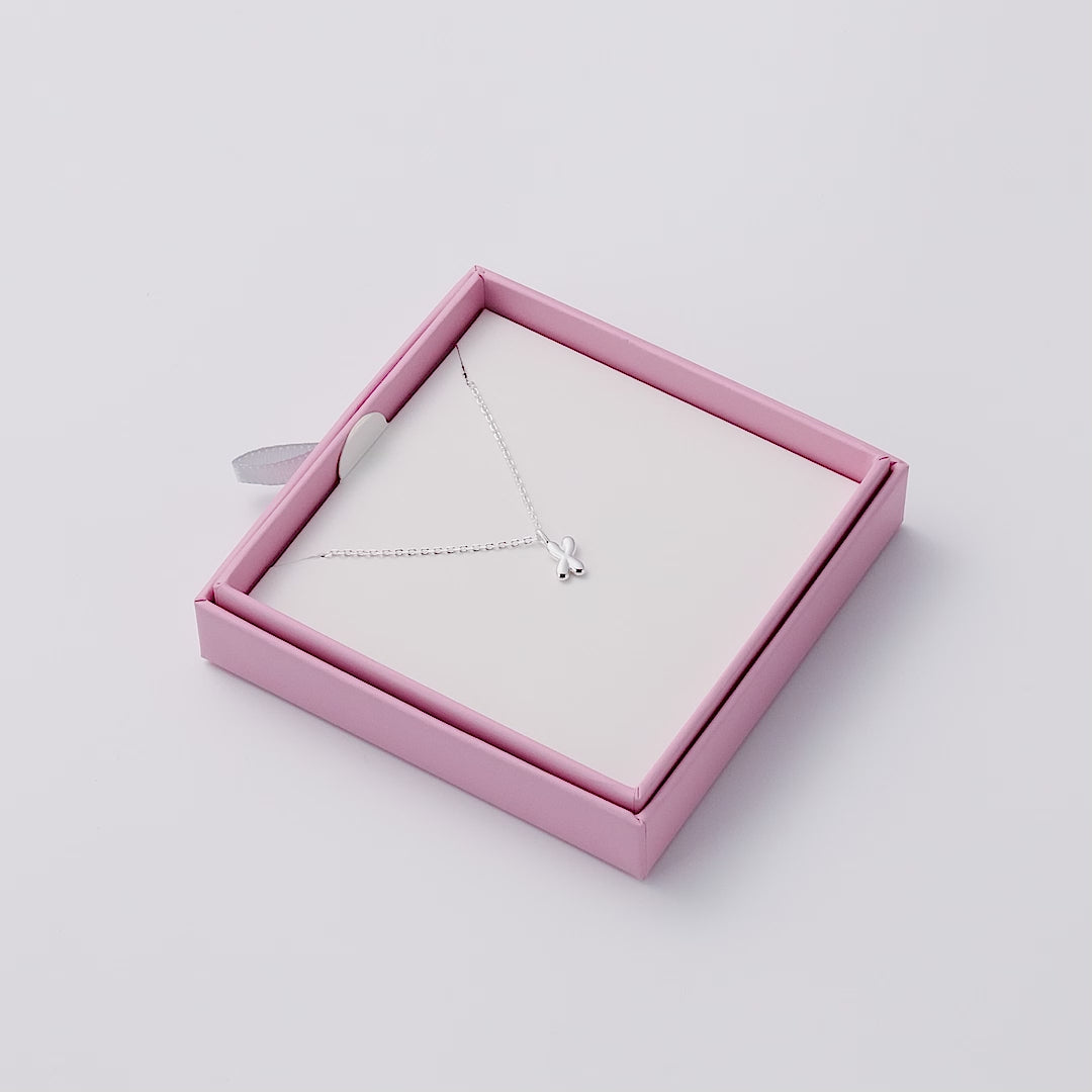 Kid's Sterling Silver Letter X Initial Necklace